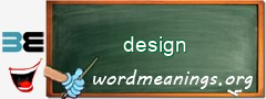 WordMeaning blackboard for design